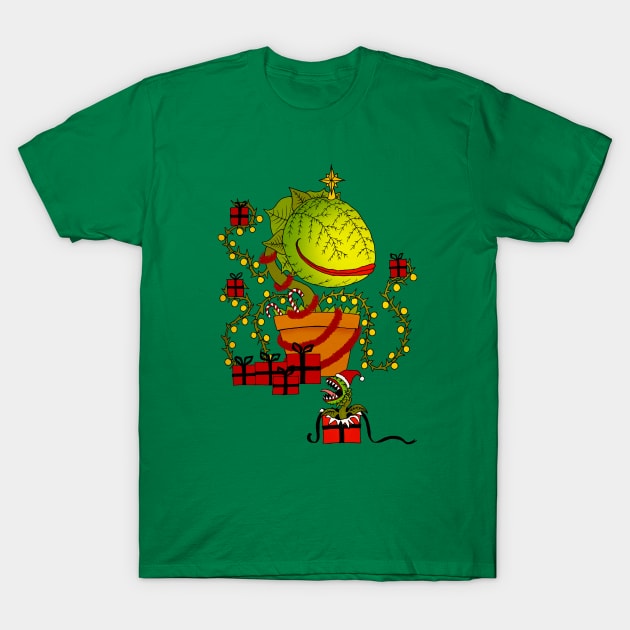 Christmas Flytrap T-Shirt by djrbennett